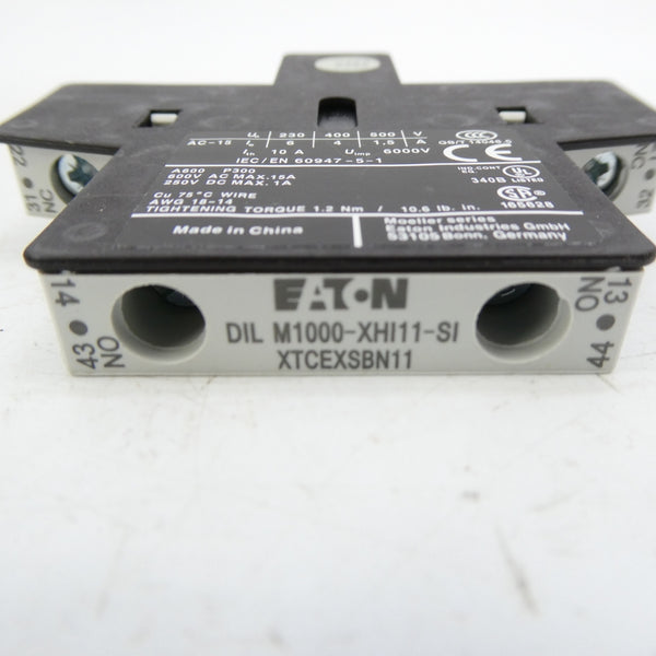 EATON XTCEXSBN11 DILM1000-XHI11-SI 600VAC .15A NSMP