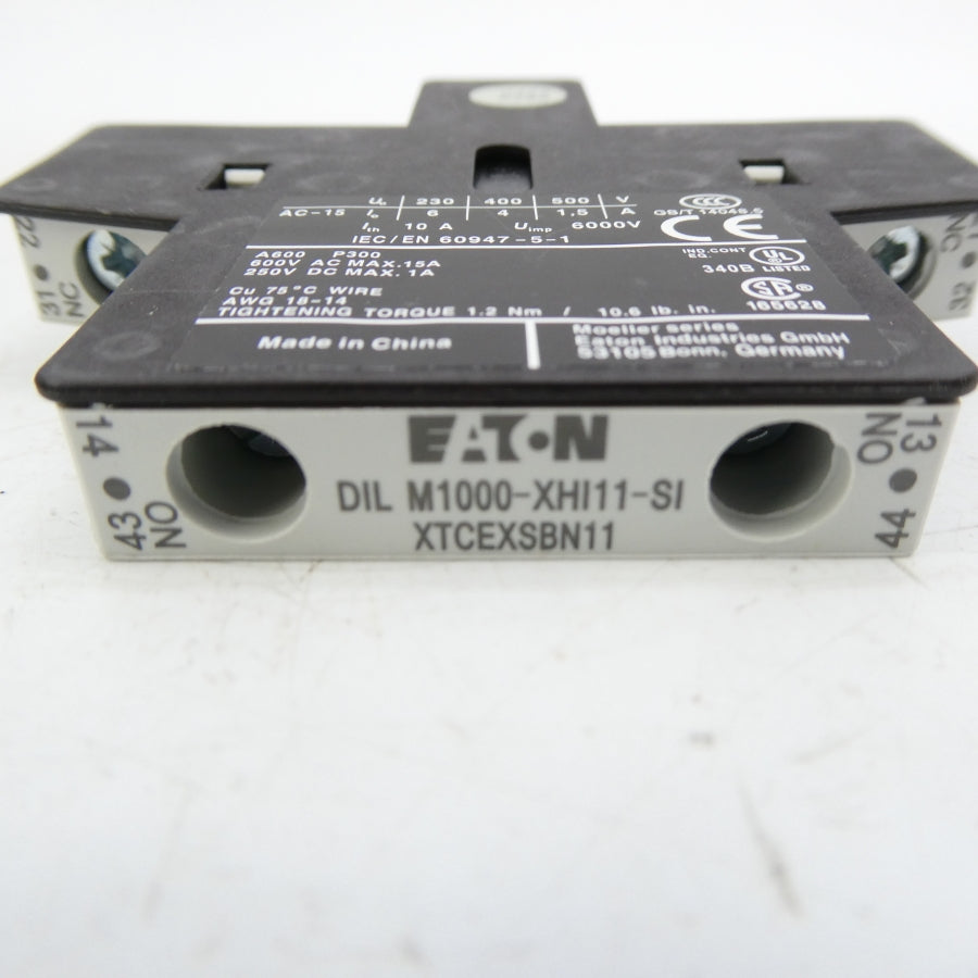 EATON XTCEXSBN11 DILM1000-XHI11-SI 600VAC .15A NSMP