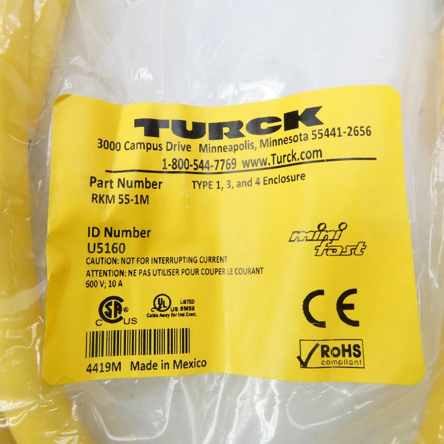 TURCK RKM55-1M U5160 600V 10A NSMP
