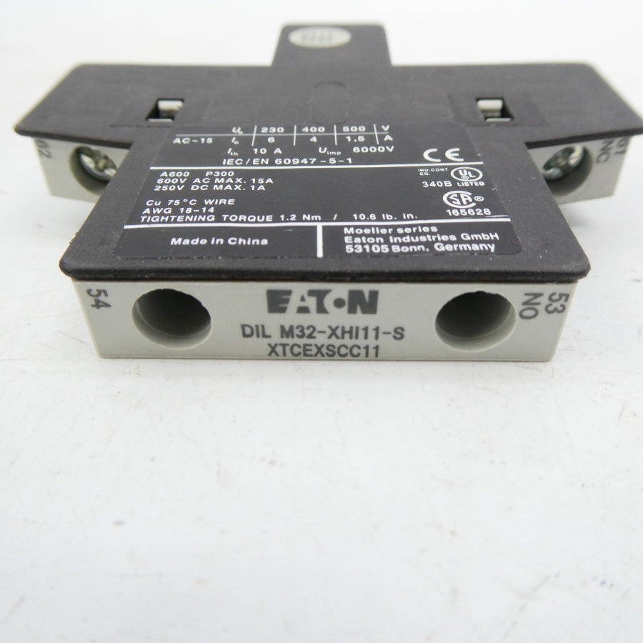 EATON XTCEXSCC11 DILM32-XHI11-S 600VAC 15A NSMP
