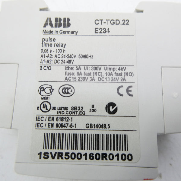 ABB 1SVR500160R0100 CT-TGD.22 24-240VAC 0.05S-100H NSMP
