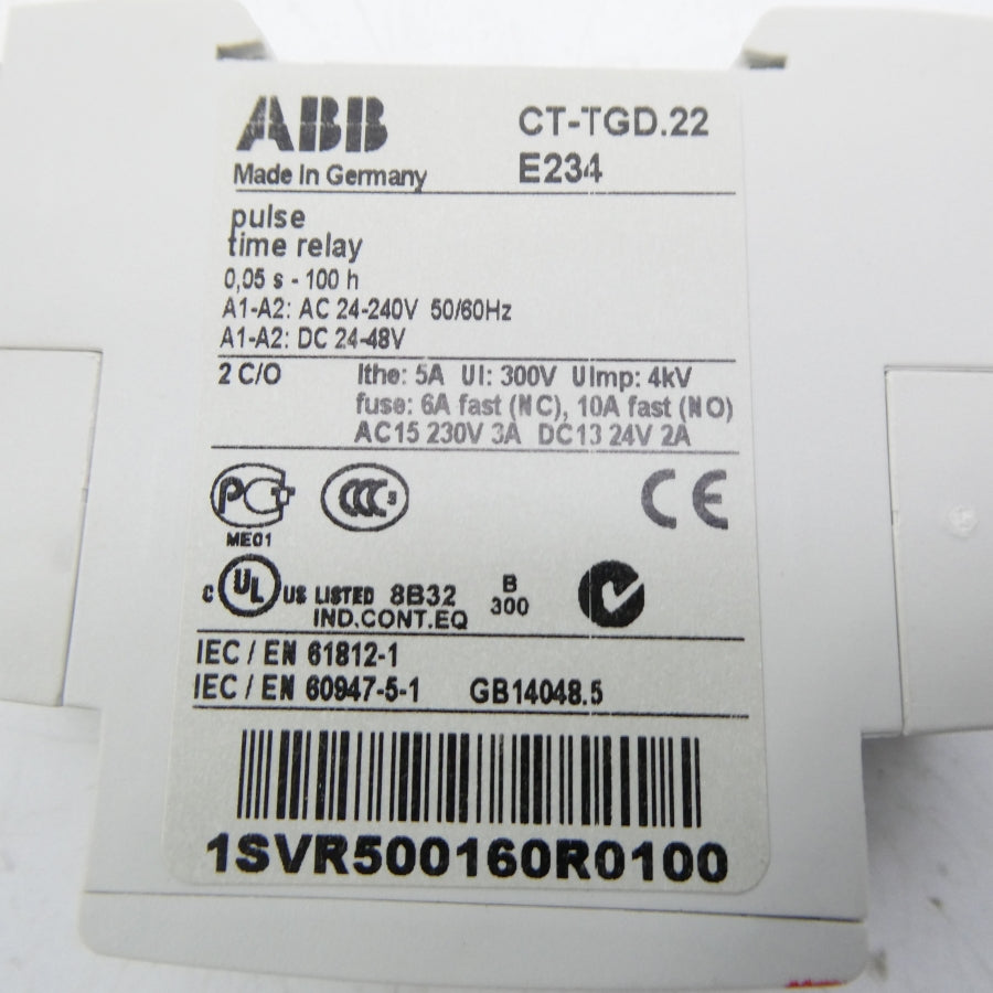ABB 1SVR500160R0100 CT-TGD.22 24-240VAC 0.05S-100H NSMP