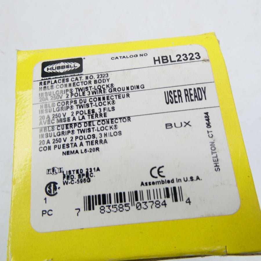 HUBBELL HBL2323 250V 20A (AS PICTURED) NSMP