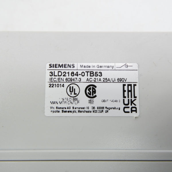 SIEMENS 3LD2164-0TB53 690V 25A NSMP