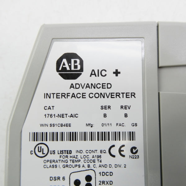 ALLEN BRADLEY 1761-NET-AIC SER. B 24VDC REV. B NSMP