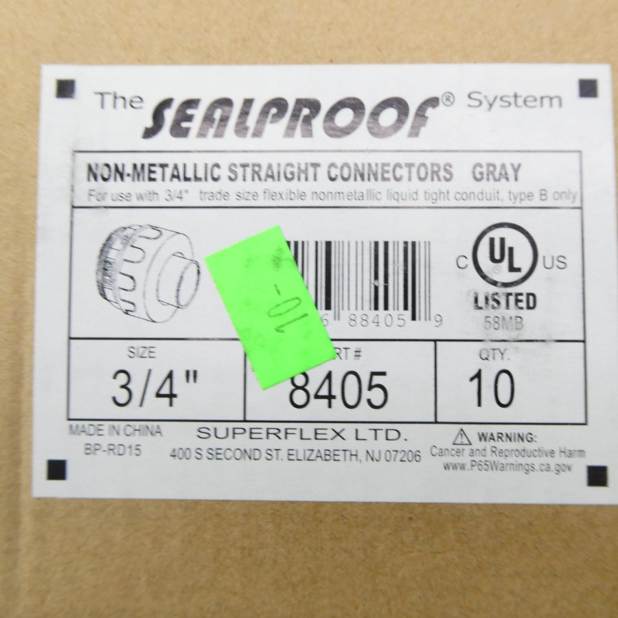 THE SEALPROOF SYSTEM 8405 3/4" (PKG OF 10) NSMP