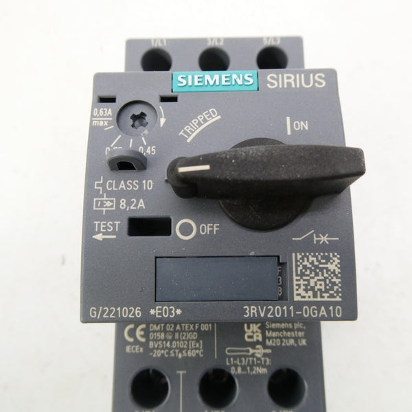 SIEMENS 3RV2011-0GA10 0.45-0.63A NSMP