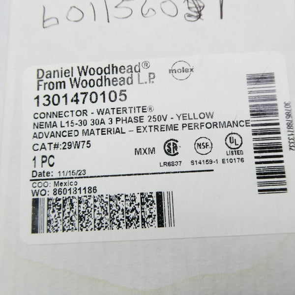 DANIEL WOODHEAD 29W75 1301470105 250V 30A NSMP