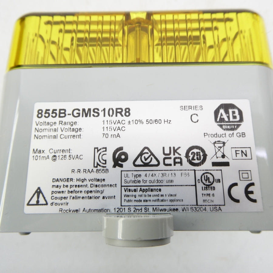 ALLEN BRADLEY 855B-GMS10R8 SER. C 115VAC NSMP