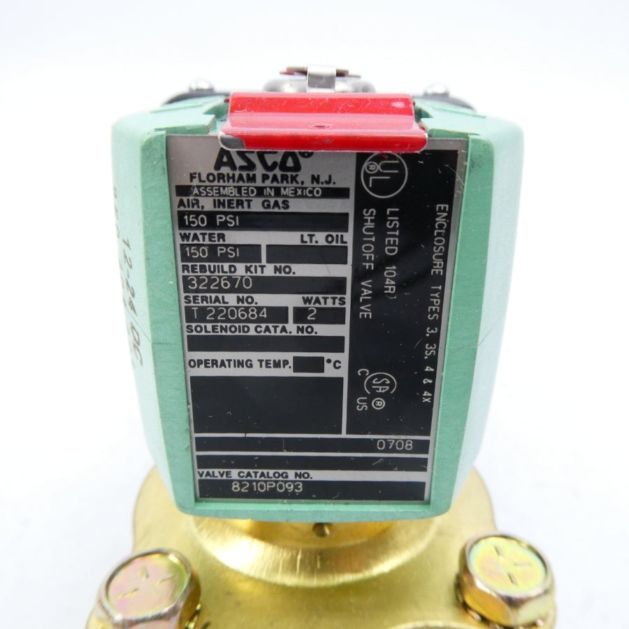 ASCO 8210P093 12-24VDC 150PSI NSNP