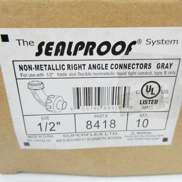 THE SEALPROOF SYSTEM 8418 1/2" (PKG OF 5) NSMP