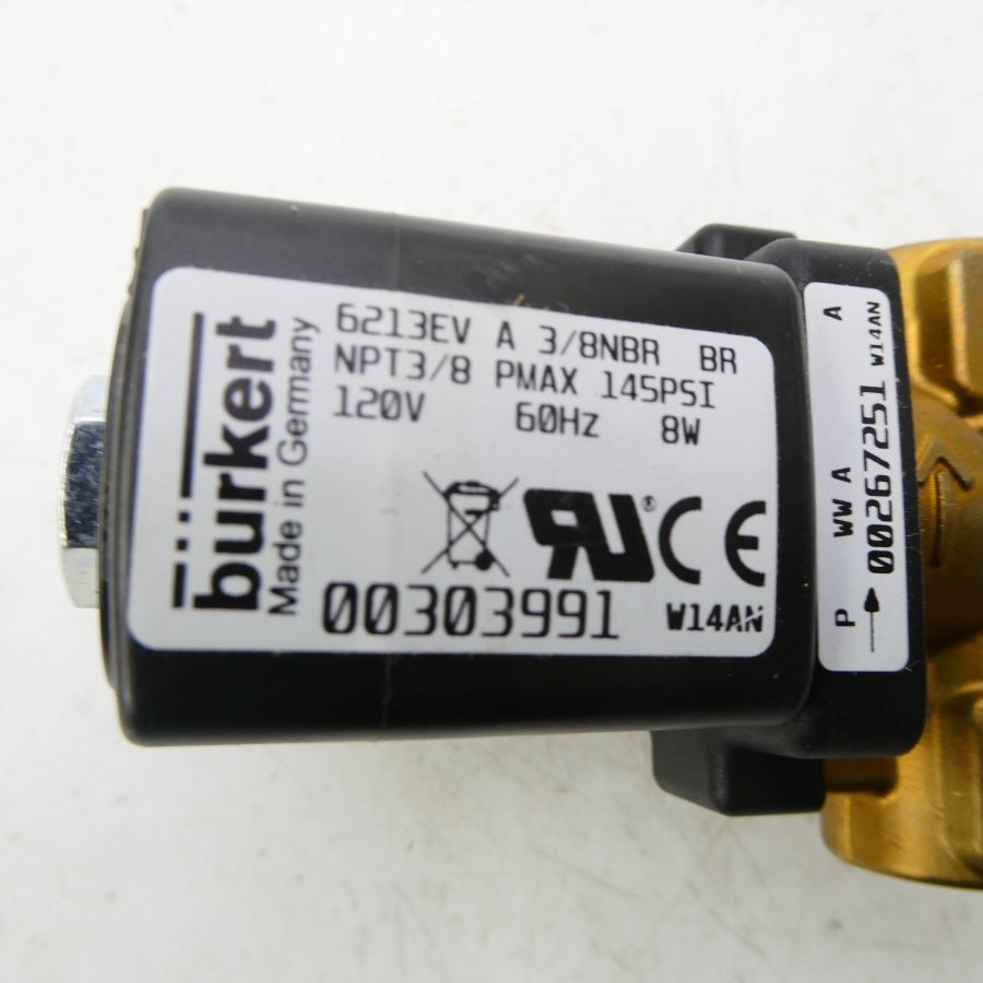 BURKERT 00303991 6213EVA3/8NBR 120V 145PSI NSNP