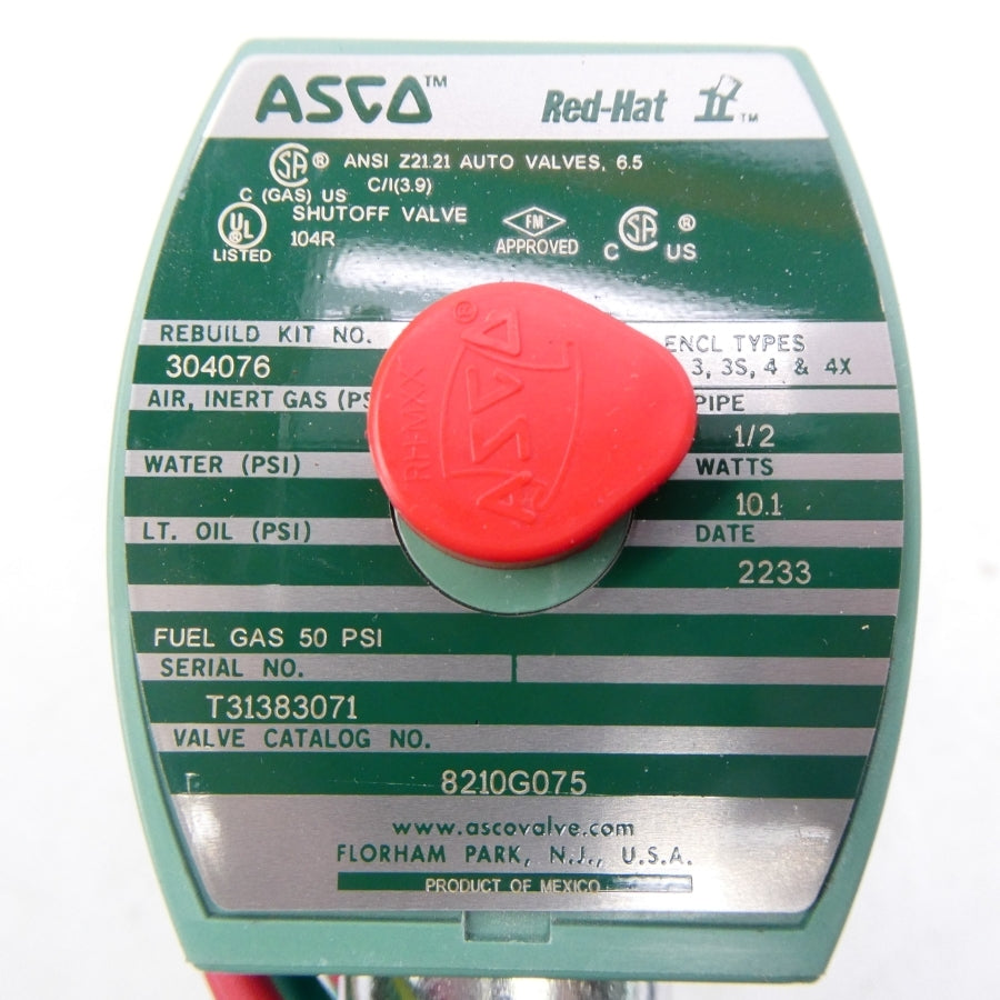 ASCO 8210G075 110/120V 50PSI 1/2" NSNP