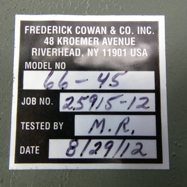 FREDERICK COWAN & CO. 66-45 NSNP