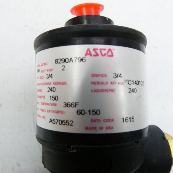 ASCO 8290A796 240PSI 3/4" NSNP