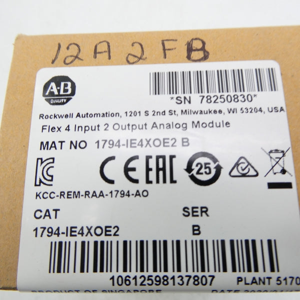 INDUSTRIAL SPARE PART 1794-IE4XOE2 SER. B DATE: 2020 NSFS