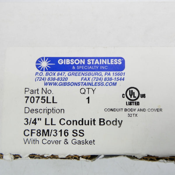 GIBSON STAINLESS 7075LL 3/4" NSMP