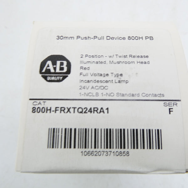 INDUSTRIAL SPARE PART 800H-FRXTQ24RA1 SER. F 24VAC/DC (WH) NSFS