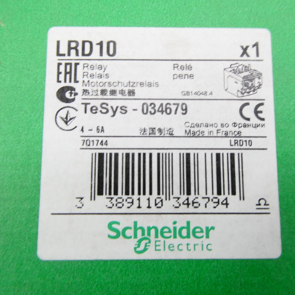 SCHNEIDER ELECTRIC LRD10 4-6A NSFS