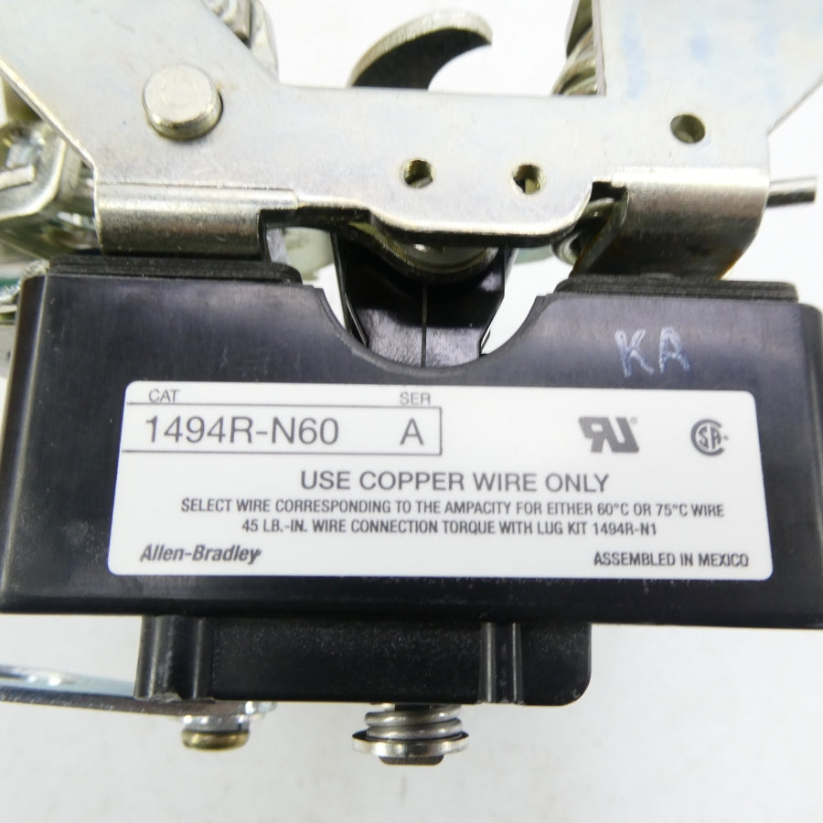 ALLEN BRADLEY 1494R-N60 SER. A 600V 40A (BR/WH) NSMP