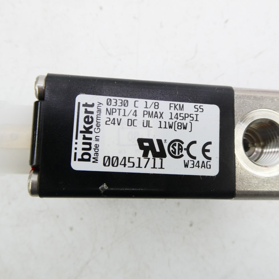 BURKERT 0330C1/8FKMSS 00451711 24VDC 145PSI NSMP
