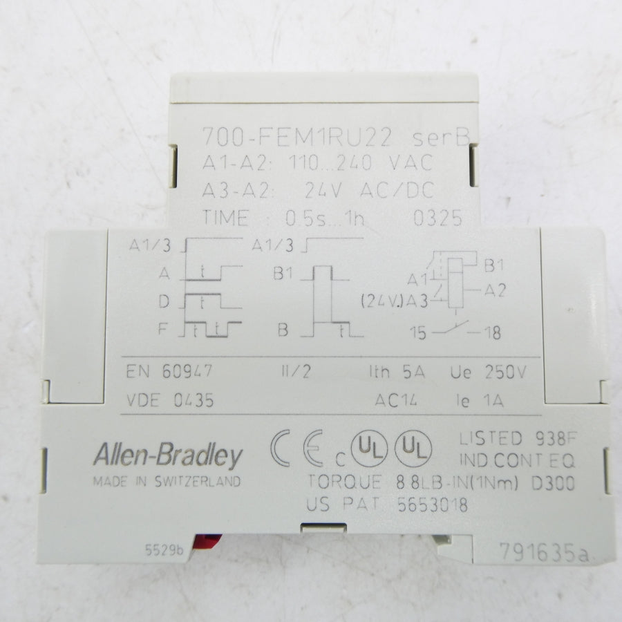 ALLEN BRADLEY 700-FEM1RU22 SER. B 110-240VAC NSNP