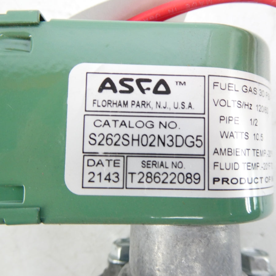 ASCO S262SH02N3DG5 120V 1/2" NSMP
