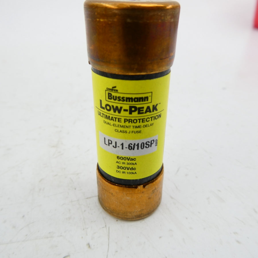 BUSSMANN LPJ-1-6/10SP 600VAC 1-6/10A (PKG OF 4) (YL/YL) NSMP