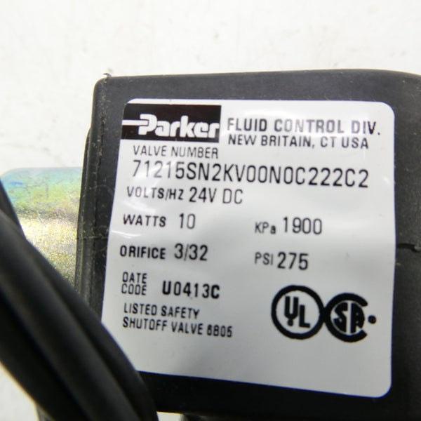 PARKER 71215SN2KV00N0C222C2 24VDC 275PSI NSMP