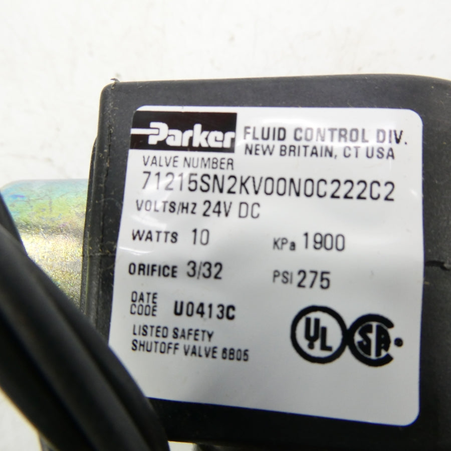 PARKER 71215SN2KV00N0C222C2 24VDC 275PSI NSMP