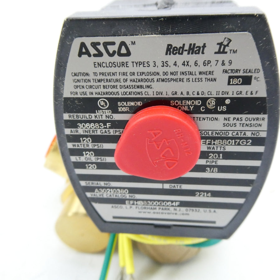 ASCO EFHB8300G064F 120V 120PSI 3/8" NSMP