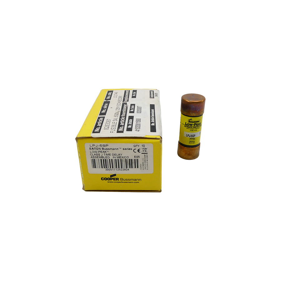 BUSSMANN LPJ-5SP 600VAC 5A (PKG OF 9) (YL/YL) NSMP