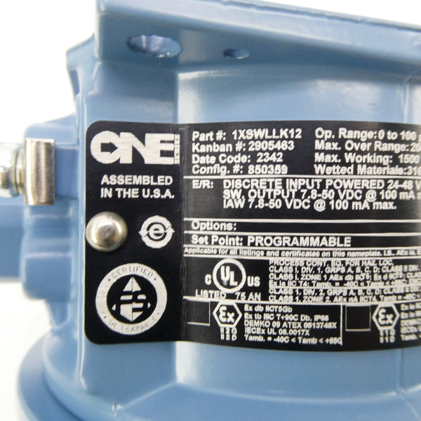 UNITED ELECTRIC 1XSWLLK12 24-48VDC 0-100PSI NSMP