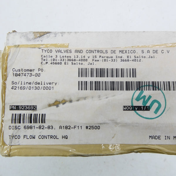 TYCO VALVES AND CONTROLS 923692 NSMP