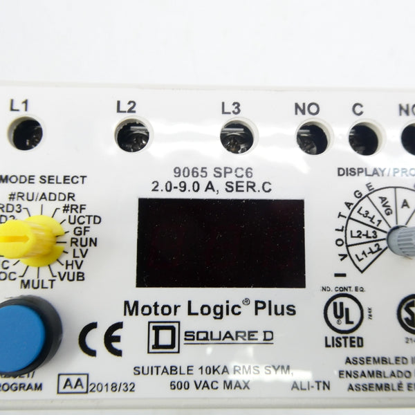 SQUARE D 9065SPC6 SER. C 600VAC 2.0-9.0A NSNP