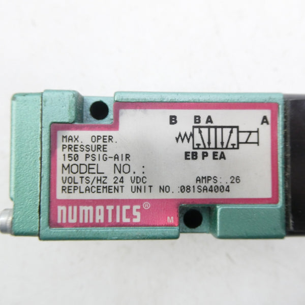NUMATICS 081SA4004 24VDC 0.26A 150PSI NSNP