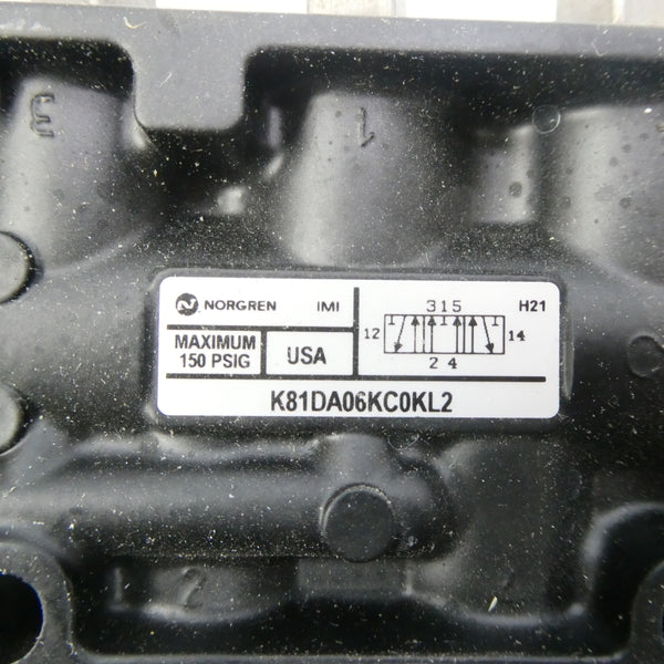 NORGREN K81DA06KC0KL2 150PSI NSNP