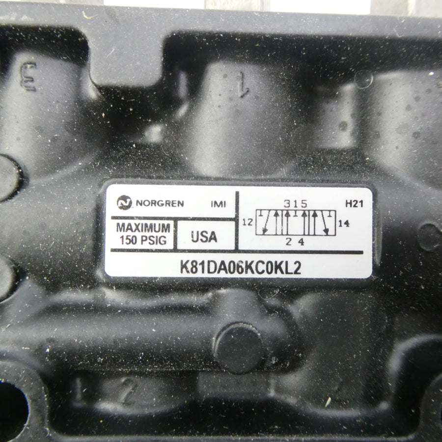 NORGREN K81DA06KC0KL2 150PSI NSNP