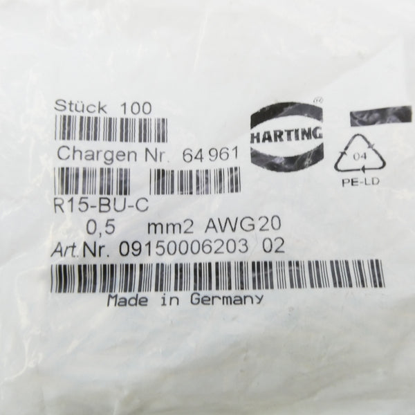 HARTING 09150006203 (PKG OF 100) NSMP