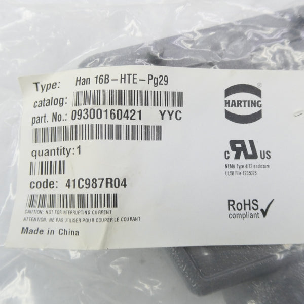 HARTING HAN16B-HTE-PG29 09300160421-YCC NSMP