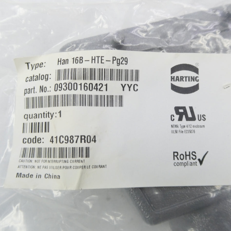 HARTING HAN16B-HTE-PG29 09300160421-YCC NSMP