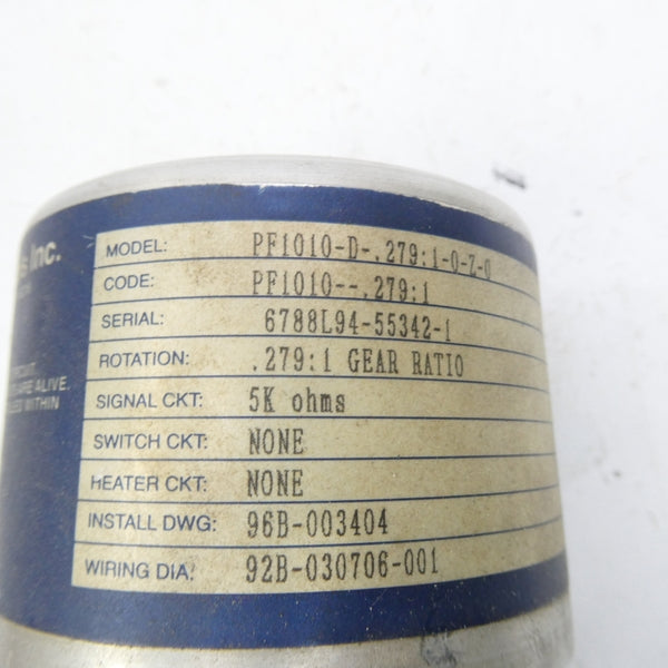 JORDAN CONTROLS PF1010-D.279:1-0-Z-0 NSNP