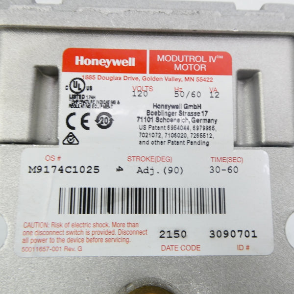 HONEYWELL M9174C1025 120V 30-60S NSMP
