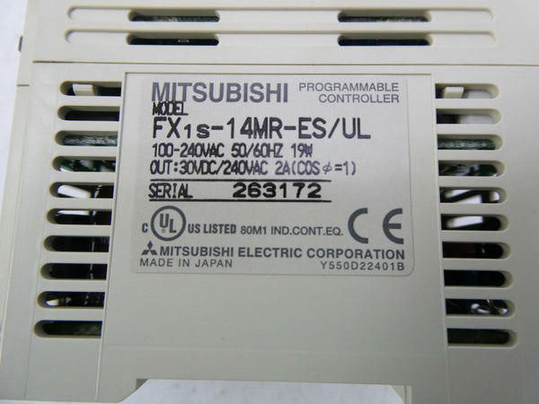 MITSUBISHI FX1S-14MR-ES/UL 100-240VAC NSMP