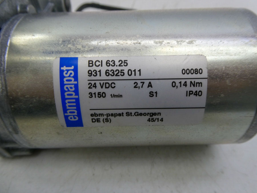 EBMPAPST BCI63.25 9316325011 24VDC 2.7A NSNP