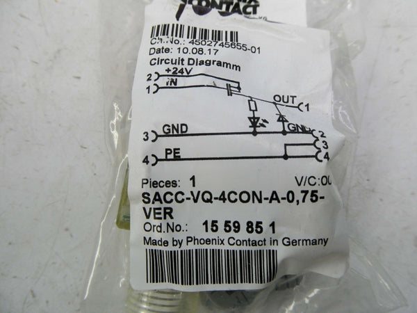 PHOENIX CONTACT SACC-VQ-4CON-A-0.75-VER 1559851 24V NSMP