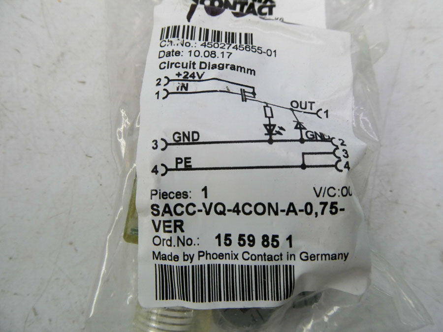 PHOENIX CONTACT SACC-VQ-4CON-A-0.75-VER 1559851 24V NSMP