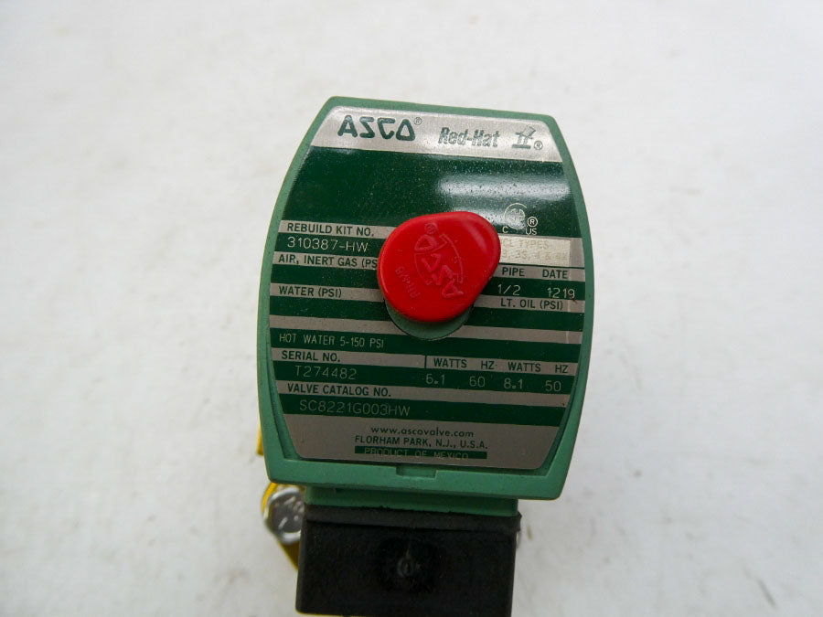 ASCO SC8221G003HW 110/120V 5-150PSI 1/2" NSMP
