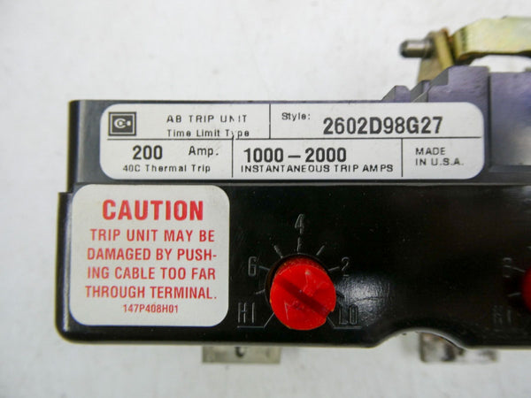 CUTLER HAMMER 2602D98G27 200A NSNP