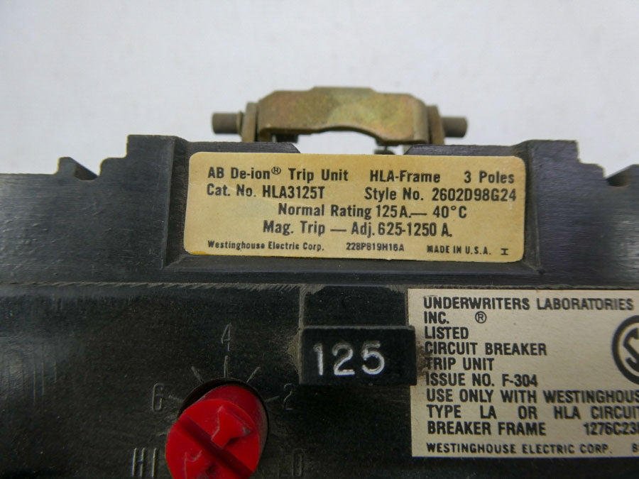 WESTINGHOUSE HLA3125T 125A NSNP